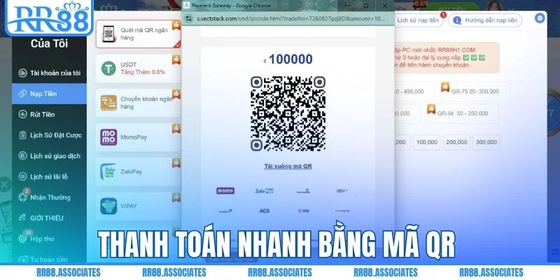 Thanh toán nhanh bằng mã QR 